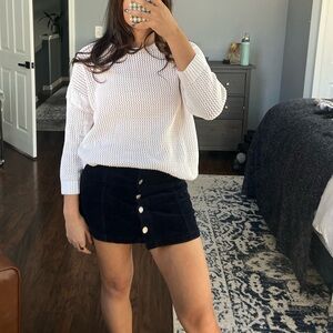 Blue Corduroy Mini Skirt